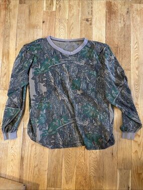 Distressed Rebark Camo Long Sleeve Tee